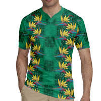 Hawaii Waikiki King Rugby Jersey Green Quilt With Pua Manu LT05 - Polynesian Pride