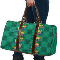 Hawaii Waikiki King Travel Bag Green Quilt With Pua Manu LT05 - Polynesian Pride