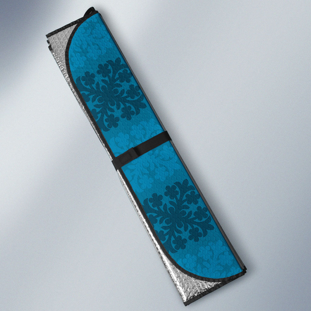 Hawaii Waikiki King Auto Sun Shade Blue Quilt With Pua Manu LT05 - Polynesian Pride