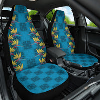 Hawaii Waikiki King Car Seat Cover Blue Quilt With Pua Manu LT05 One Size Blue - Polynesian Pride