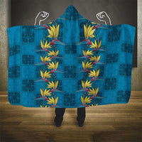 Hawaii Waikiki King Hooded Blanket Blue Quilt With Pua Manu LT05 - Polynesian Pride