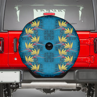 Hawaii Waikiki King Spare Tire Cover Blue Quilt With Pua Manu LT05 - Polynesian Pride