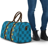 Hawaii Waikiki King Travel Bag Blue Quilt With Pua Manu LT05 - Polynesian Pride