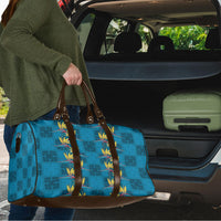 Hawaii Waikiki King Travel Bag Blue Quilt With Pua Manu LT05 - Polynesian Pride