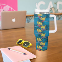Hawaii Waikiki King Tumbler With Handle Blue Quilt With Pua Manu LT05 - Polynesian Pride