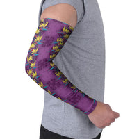 Hawaii Waikiki King Arm Sleeves Purple Quilt With Pua Manu LT05 - Polynesian Pride