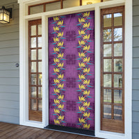 Hawaii Waikiki King Door Cover Purple Quilt With Pua Manu LT05 - Polynesian Pride