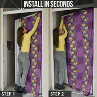 Hawaii Waikiki King Door Cover Purple Quilt With Pua Manu LT05 - Polynesian Pride