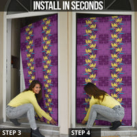 Hawaii Waikiki King Door Cover Purple Quilt With Pua Manu LT05 - Polynesian Pride