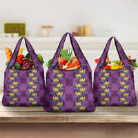 Hawaii Waikiki King Grocery Bag Purple Quilt With Pua Manu LT05 3-pack One Size Purple - Polynesian Pride