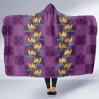 Hawaii Waikiki King Hooded Blanket Purple Quilt With Pua Manu LT05 One Size Purple - Polynesian Pride