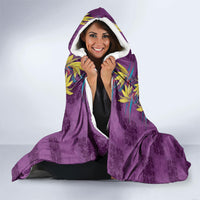 Hawaii Waikiki King Hooded Blanket Purple Quilt With Pua Manu LT05 - Polynesian Pride