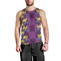 Hawaii Waikiki King Men Tank Top Purple Quilt With Pua Manu LT05 - Polynesian Pride