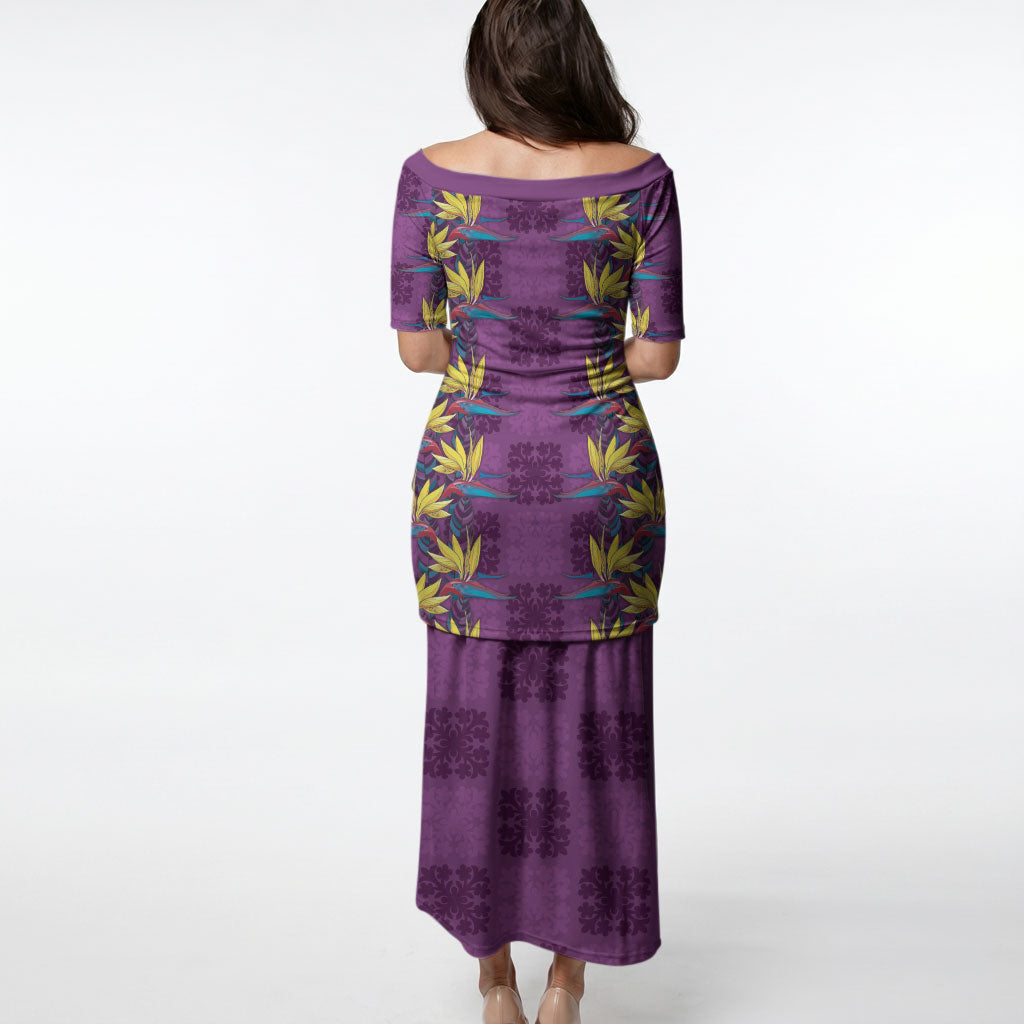 Hawaii Waikiki King Puletasi Purple Quilt With Pua Manu LT05 - Polynesian Pride