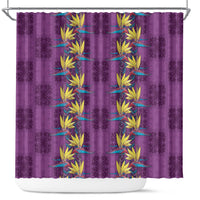 Hawaii Waikiki King Shower Curtain Purple Quilt With Pua Manu LT05 Purple - Polynesian Pride