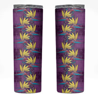 Hawaii Waikiki King Skinny Tumbler Purple Quilt With Pua Manu LT05 Purple - Polynesian Pride