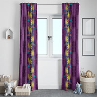 Hawaii Waikiki King Window Curtain Purple Quilt With Pua Manu LT05 - Polynesian Pride