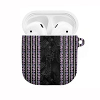 Hawaii Queen Liliuokalani AirPods Case Hawaiian Lei Pua Kalaunu LT05 Black - Polynesian Pride