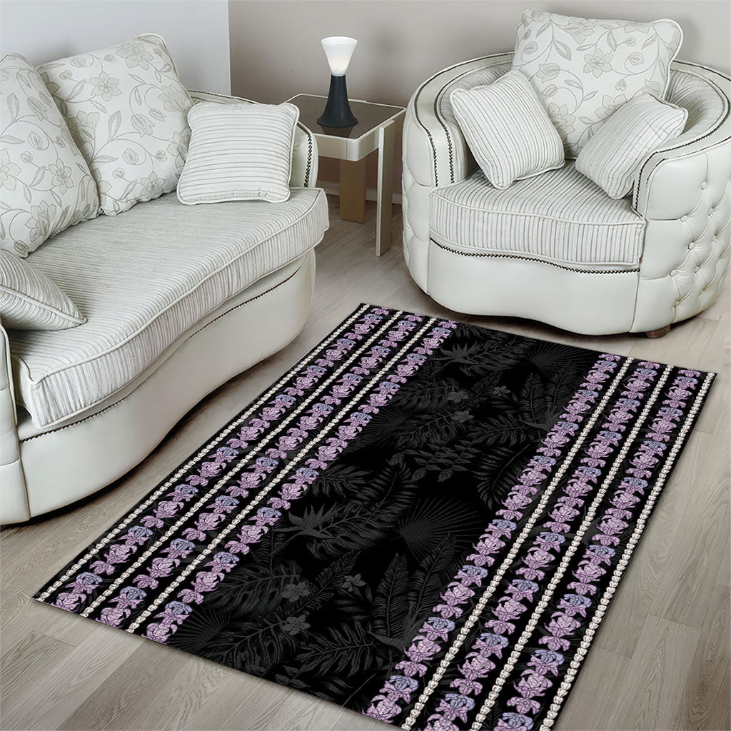 Hawaii Queen Liliuokalani Area Rug Hawaiian Lei Pua Kalaunu LT05 - Polynesian Pride