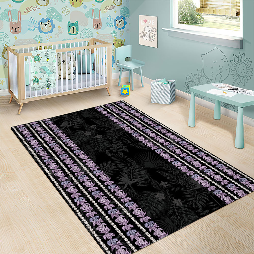 Hawaii Queen Liliuokalani Area Rug Hawaiian Lei Pua Kalaunu LT05 - Polynesian Pride