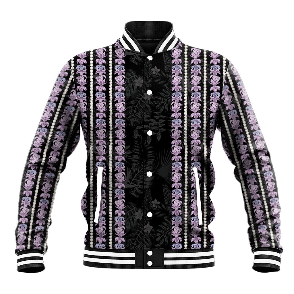 Hawaii Queen Liliuokalani Baseball Jacket Hawaiian Lei Pua Kalaunu LT05 Unisex Black - Polynesian Pride