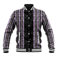 Hawaii Queen Liliuokalani Baseball Jacket Hawaiian Lei Pua Kalaunu LT05 Unisex Black - Polynesian Pride