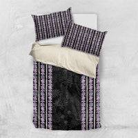 Hawaii Queen Liliuokalani Bedding Set Hawaiian Lei Pua Kalaunu LT05 US Twin 172cm x 218cm Black - Polynesian Pride