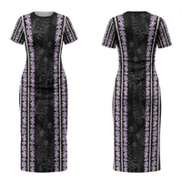 Hawaii Queen Liliuokalani Couples Matching Short Sleeve Bodycon Dress and Hawaiian Shirt Hawaiian Lei Pua Kalaunu LT05 - Polynesian Pride