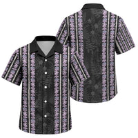 Hawaii Queen Liliuokalani Family Matching Off Shoulder Maxi Dress and Hawaiian Shirt Hawaiian Lei Pua Kalaunu LT05 Son's Shirt Black - Polynesian Pride