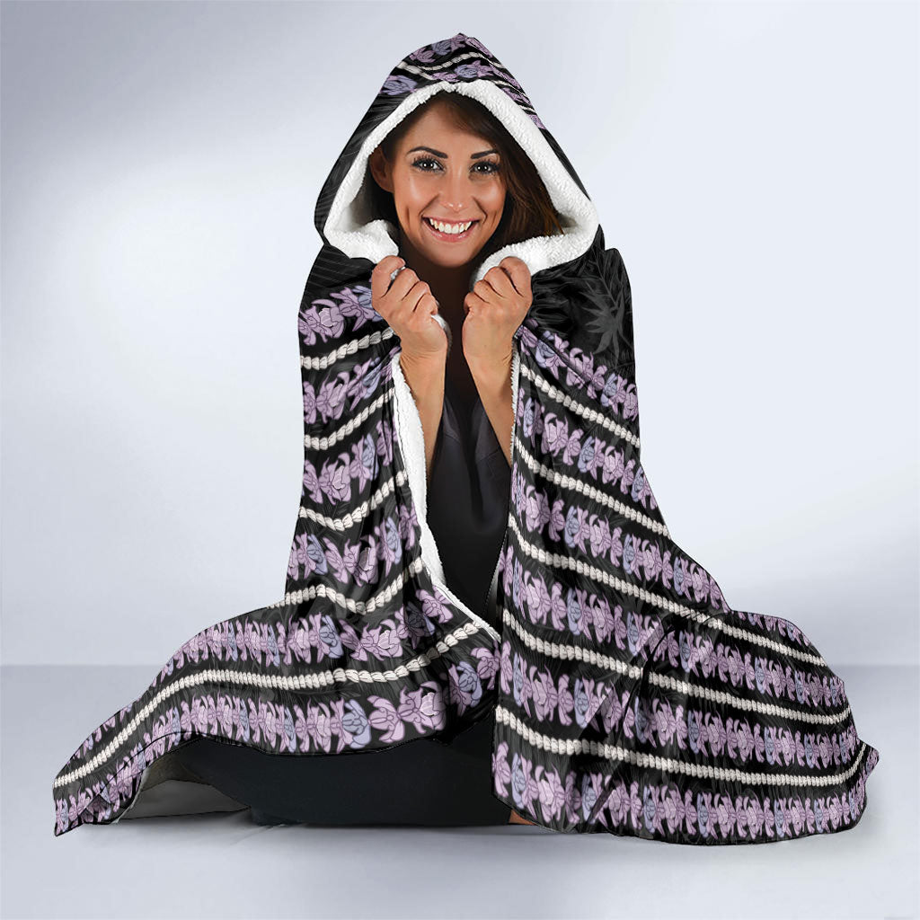 Hawaii Queen Liliuokalani Hooded Blanket Hawaiian Lei Pua Kalaunu LT05 - Polynesian Pride