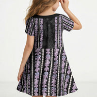 Hawaii Queen Liliuokalani Kid Short Sleeve Dress Hawaiian Lei Pua Kalaunu LT05 - Polynesian Pride