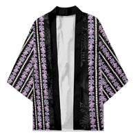 Hawaii Queen Liliuokalani Kimono Hawaiian Lei Pua Kalaunu LT05 Unisex Black - Polynesian Pride