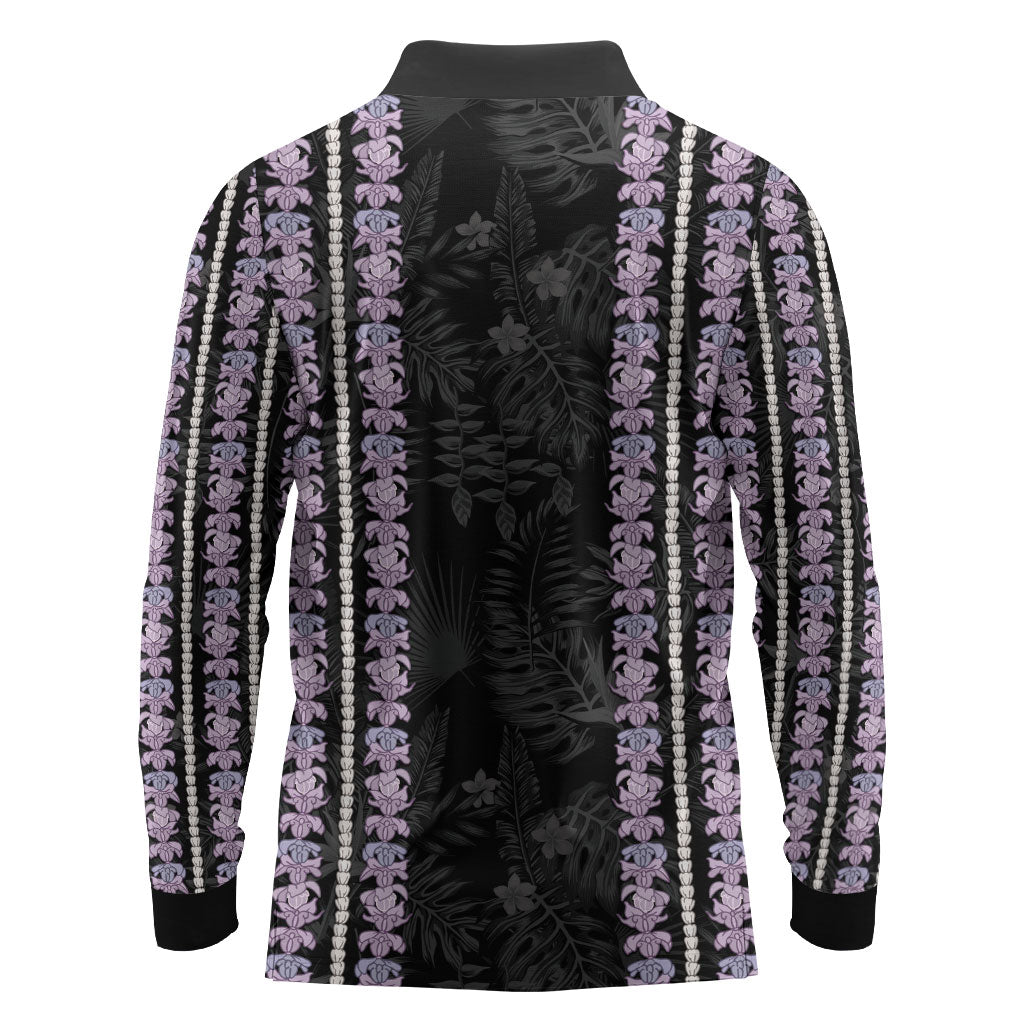Hawaii Queen Liliuokalani Long Sleeve Polo Shirt Hawaiian Lei Pua Kalaunu LT05 - Polynesian Pride