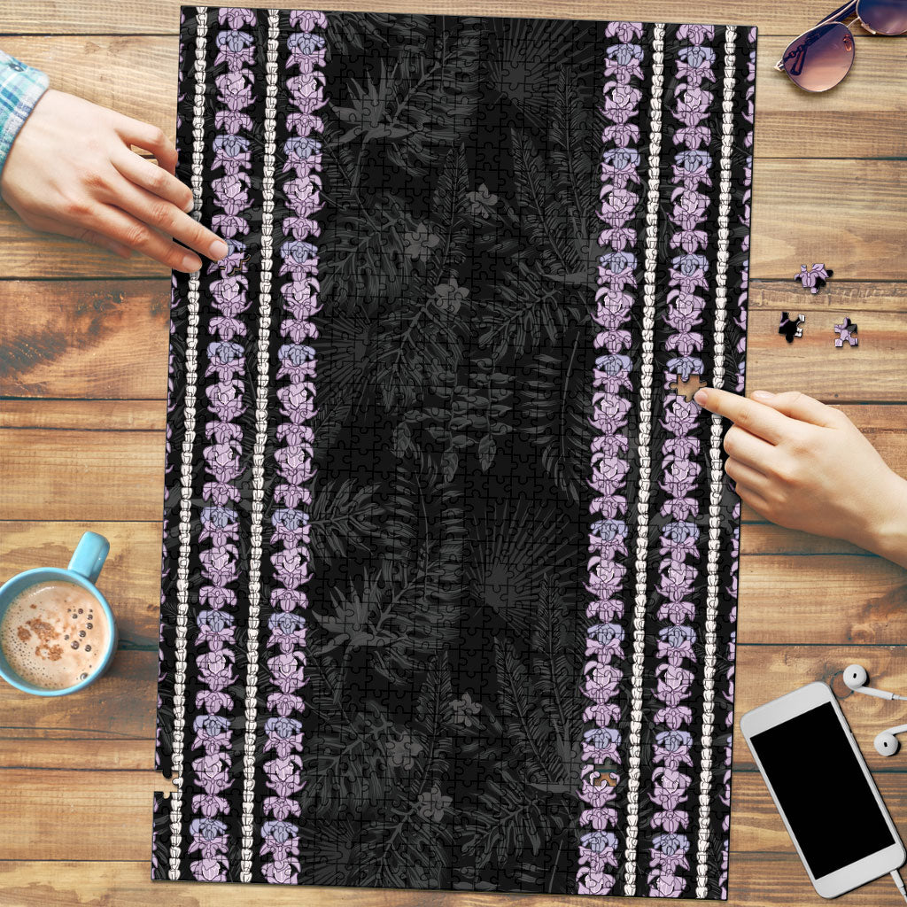 Hawaii Queen Liliuokalani Puzzle Hawaiian Lei Pua Kalaunu LT05 Black - Polynesian Pride