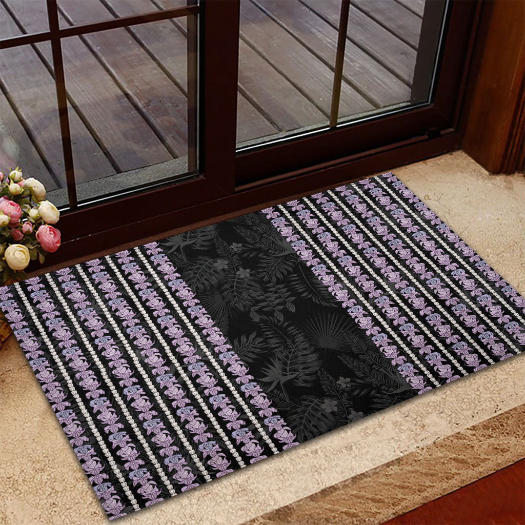 Hawaii Queen Liliuokalani Rubber Doormat Hawaiian Lei Pua Kalaunu LT05 - Polynesian Pride