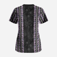Hawaii Queen Liliuokalani Scrub Top Hawaiian Lei Pua Kalaunu LT05 - Polynesian Pride