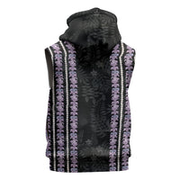 Hawaii Queen Liliuokalani Sleeveless Hoodie Hawaiian Lei Pua Kalaunu LT05 - Polynesian Pride