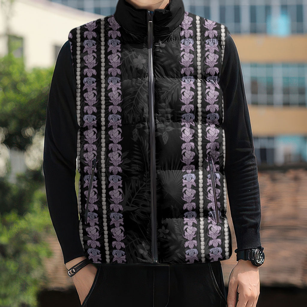 Hawaii Queen Liliuokalani Sleeveless Puffer Jacket Hawaiian Lei Pua Kalaunu LT05 - Polynesian Pride
