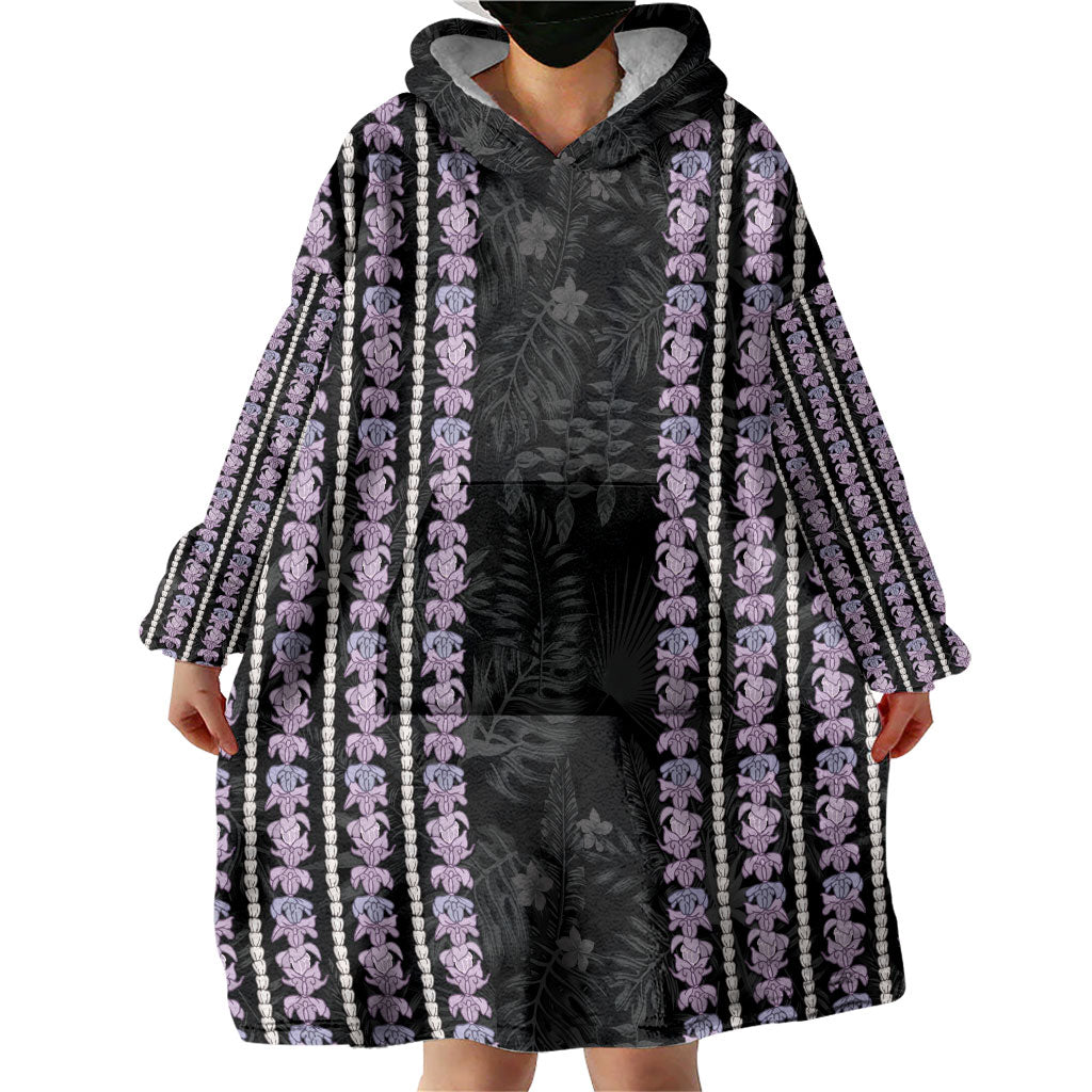 Hawaii Queen Liliuokalani Wearable Blanket Hoodie Hawaiian Lei Pua Kalaunu LT05 - Polynesian Pride