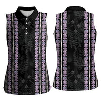 Hawaii Queen Liliuokalani Women Sleeveless Polo Shirt Hawaiian Lei Pua Kalaunu LT05 - Polynesian Pride