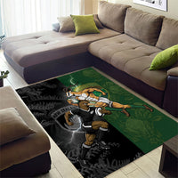 South Africa And New Zealand Area Rug Springboks And Kiwis Rugby Rivalry