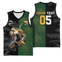 Custom South Africa And New Zealand Basketball Jersey Springboks And Kiwis Rugby Rivalry