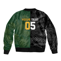 Custom South Africa And New Zealand Bomber Jacket Springboks And Kiwis Rugby Rivalry