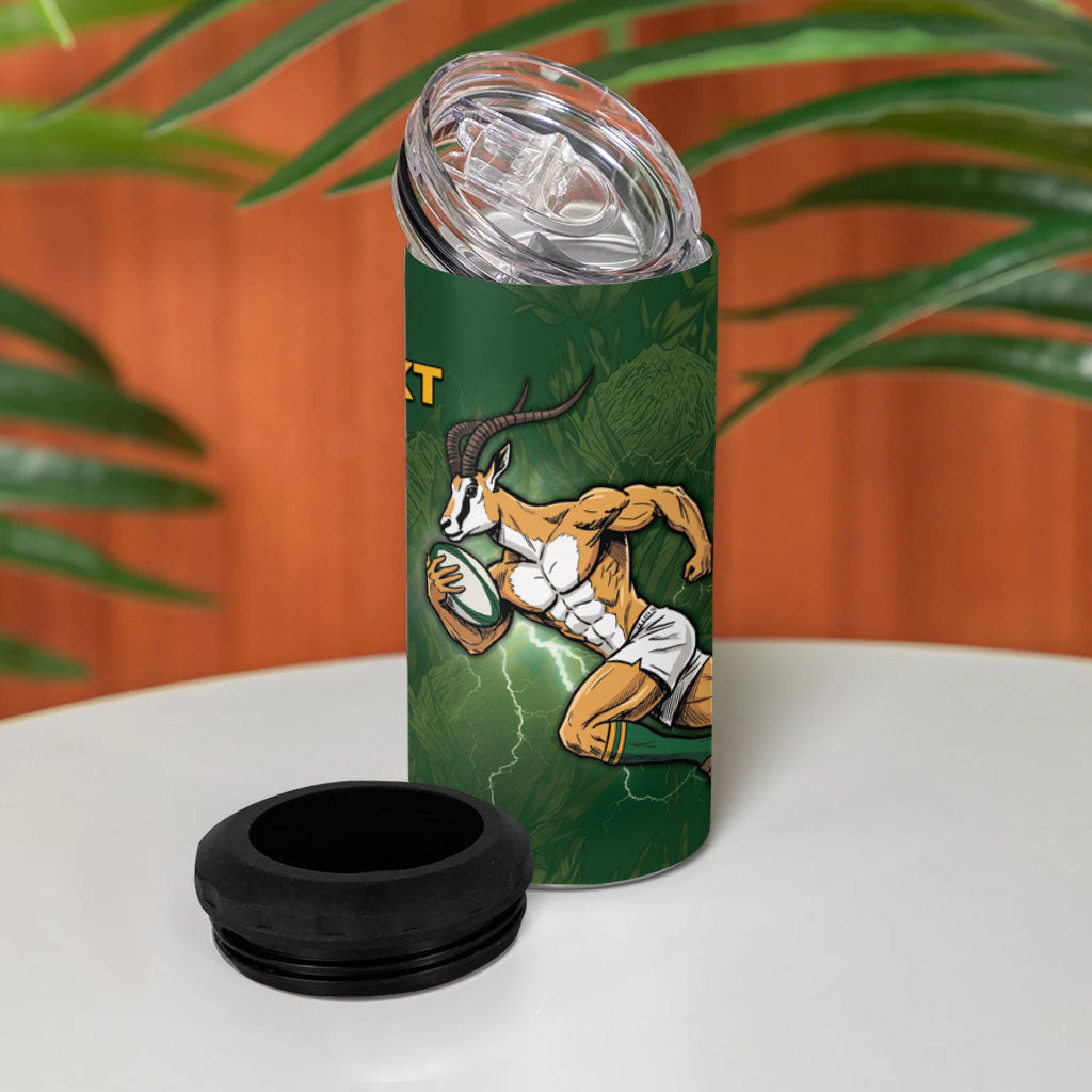 Custom South Africa And New Zealand 4 in 1 Can Cooler Tumbler Springboks And Kiwis Rugby Rivalry
