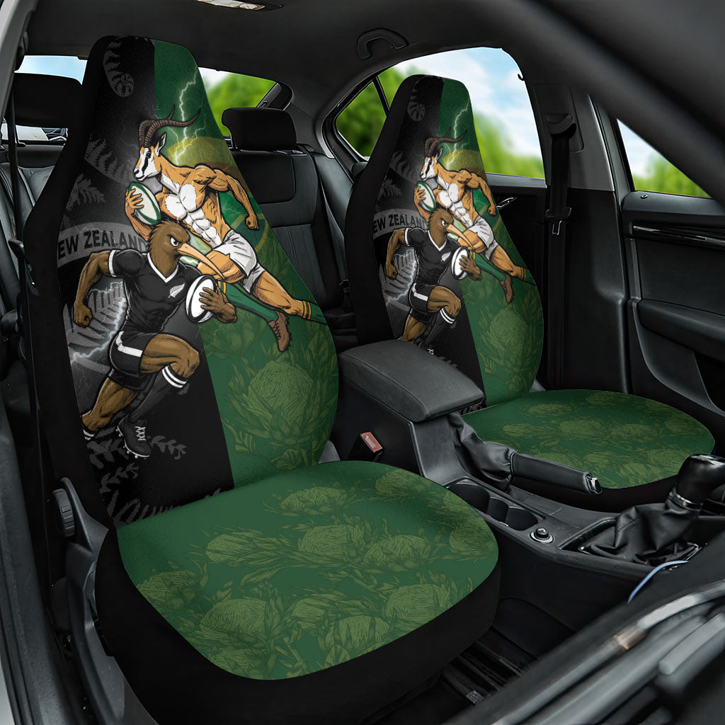 South Africa And New Zealand Car Seat Cover Springboks And Kiwis Rugby Rivalry