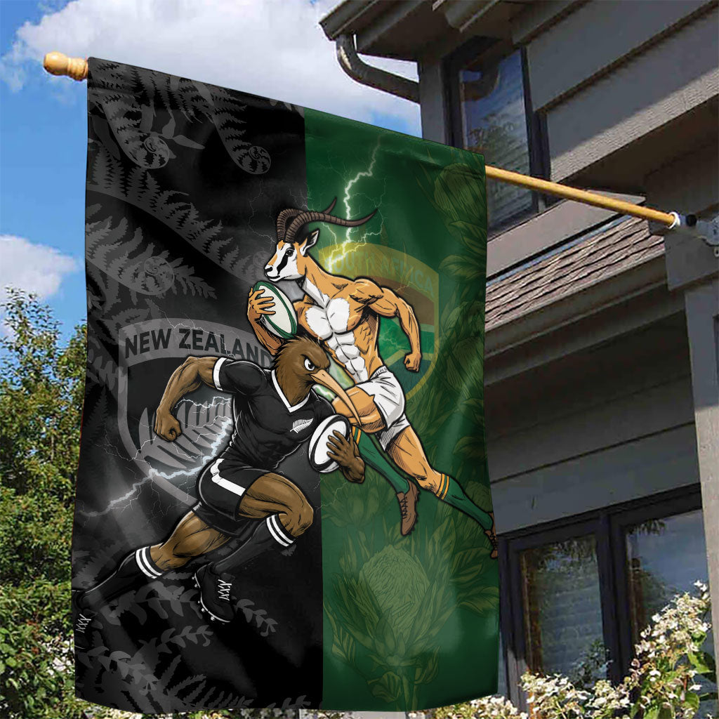 South Africa And New Zealand Garden Flag Springboks And Kiwis Rugby Rivalry
