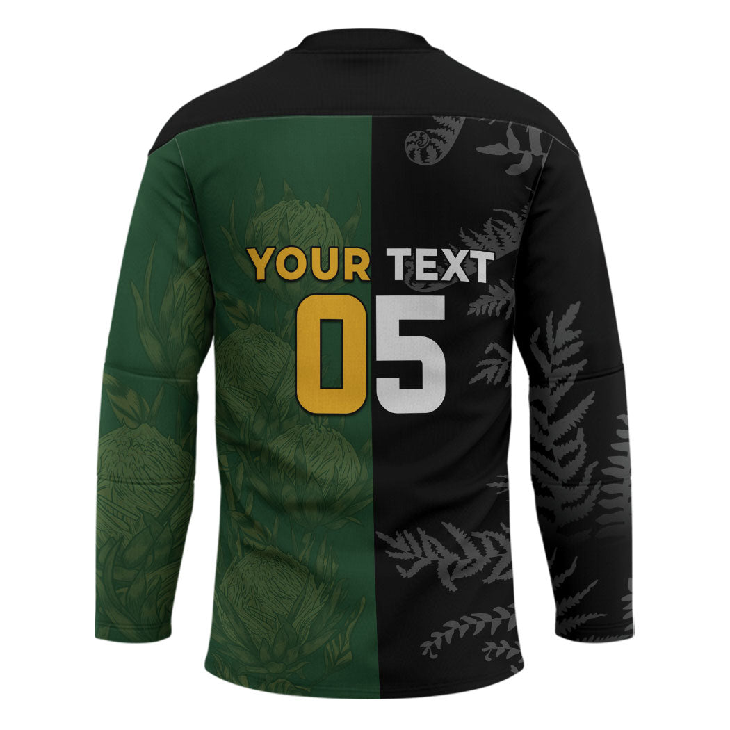 Custom South Africa And New Zealand Hockey Jersey Springboks And Kiwis Rugby Rivalry