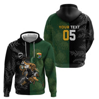 Custom South Africa And New Zealand Hoodie Springboks And Kiwis Rugby Rivalry