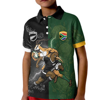 Custom South Africa And New Zealand Kid Polo Shirt Springboks And Kiwis Rugby Rivalry