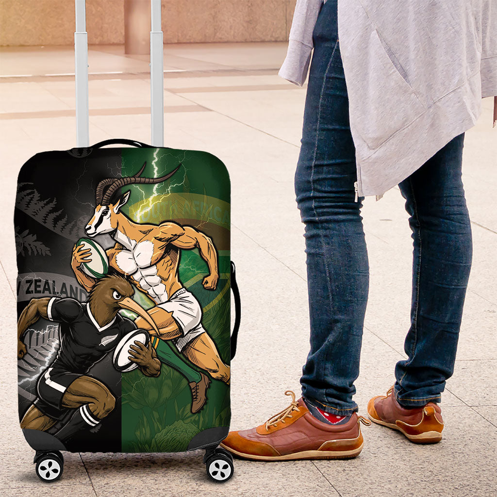South Africa And New Zealand Luggage Cover Springboks And Kiwis Rugby Rivalry